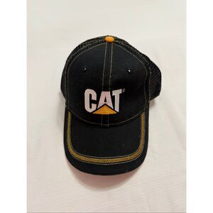 Caterpillar Cat Trucker Hat SnapBack Black/Yellow Adjustable